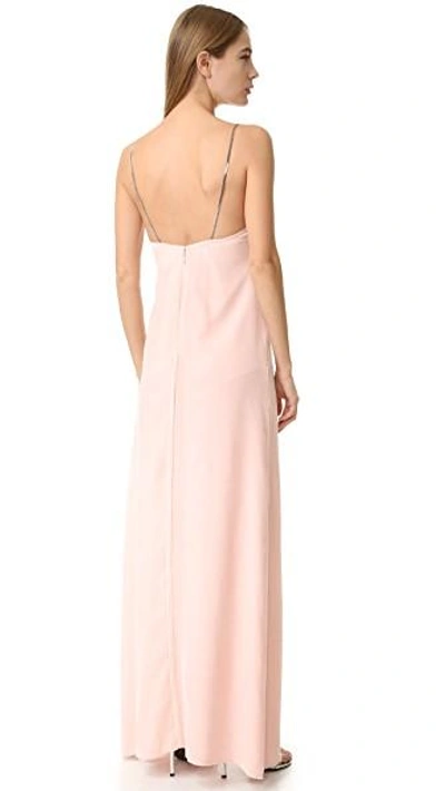 Shop Baja East Sleeveless Gown In Light Pink