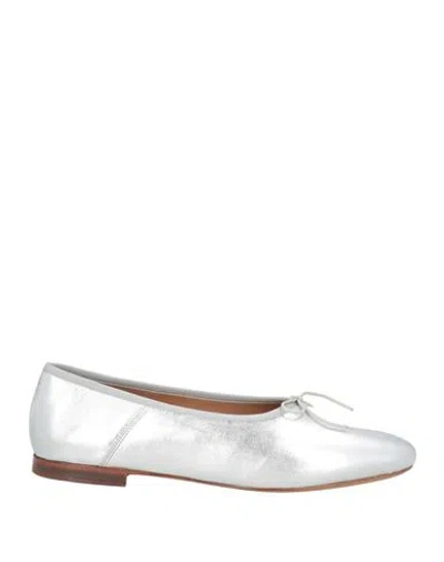 Mansur Gavriel Dream Woman Ballet Flats Silver Size 8 Leather In Silver