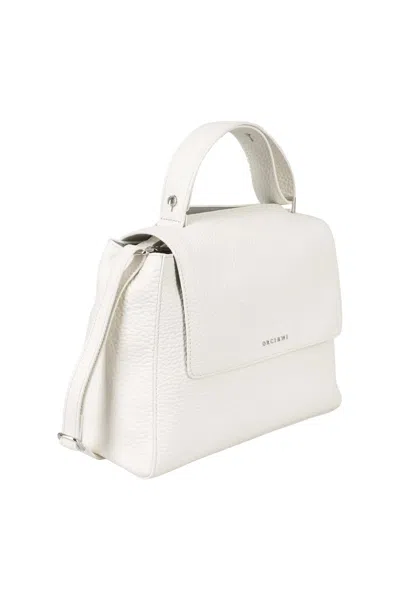Orciani Logo Handbag In White