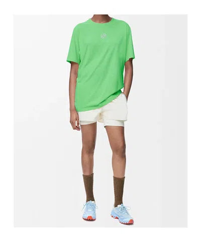 Loewe Active T-shirt In Technical Jersey In Green