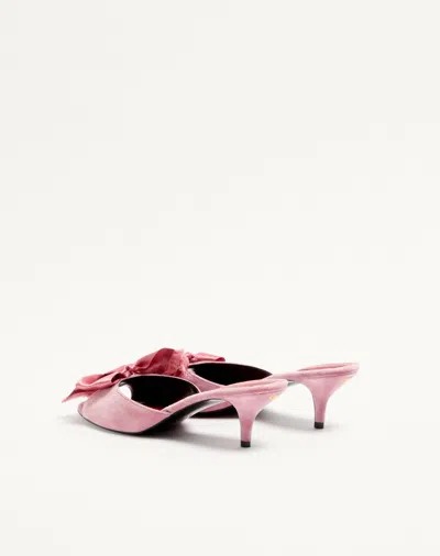 Valentino Garavani Marie A Velvet Slide Sandal 55mm Woman Pink 38