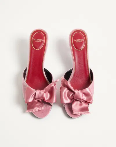 Valentino Garavani Marie A Velvet Slide Sandal 55mm Woman Pink 38