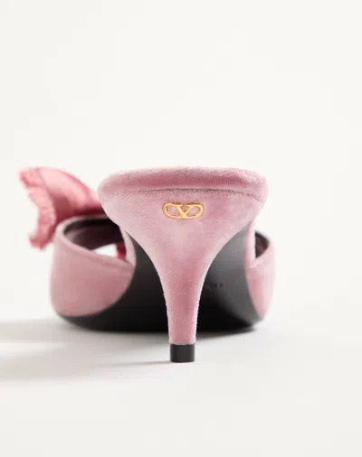 Valentino Garavani Marie A Velvet Slide Sandal 55mm Woman Pink 38