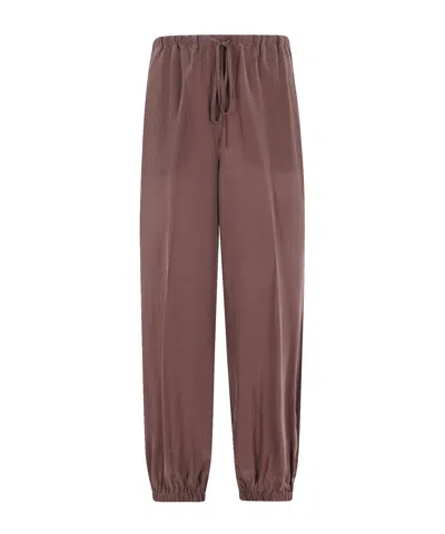 Seventy Drawstring Casual Pants In Brown