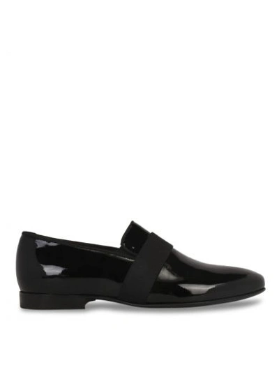 Shop Lanvin Strapped Loafers In Black