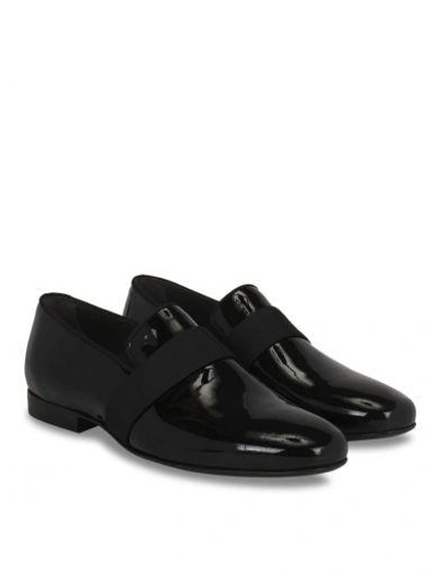 Shop Lanvin Strapped Loafers In Black