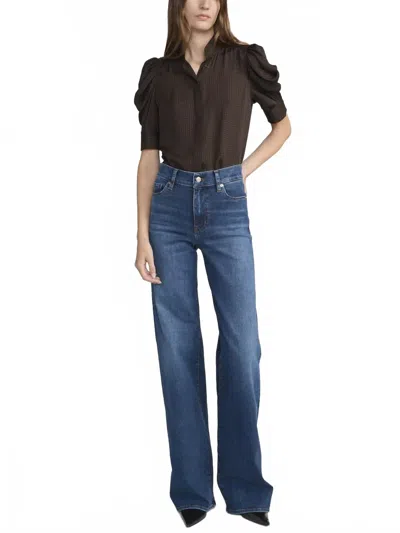 Frame The Houndstooth Gillian Top In Americano Multi In Brown