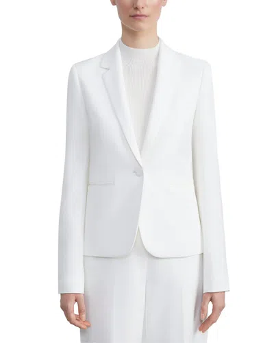 Lafayette 148 Peak Lapel Button Blazer In White In White