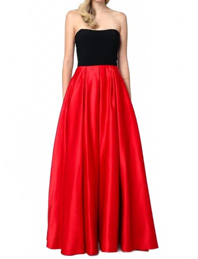 Juliet Two Tone Sweetheart Ball Gown Style Prom Dress In Red | ModeSens