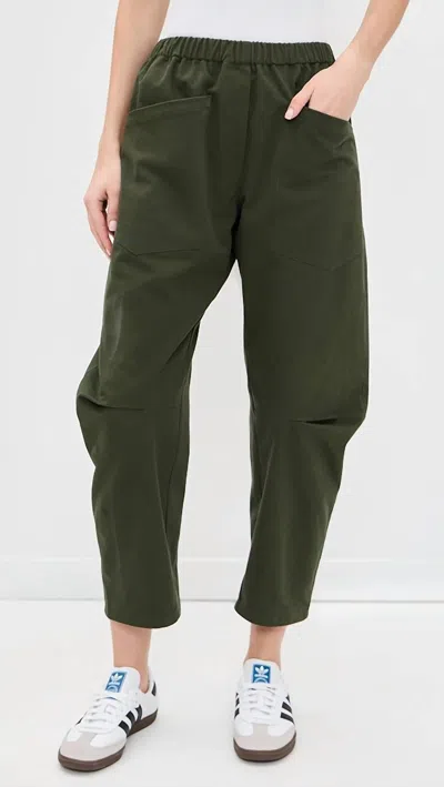 Secular Travis Solid Pant In Olive Green In Green