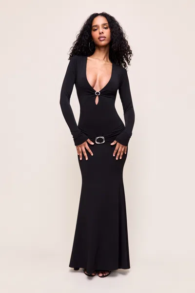 Danielle Guizio Ny Liora Long Sleeve Dress In Black