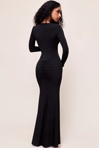 Danielle Guizio Ny Liora Long Sleeve Dress In Black