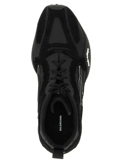 Balenciaga Black Canvas And Corduroy Monday Ultra Sneakers In Black