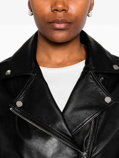 Bully Leather Jacket In Black