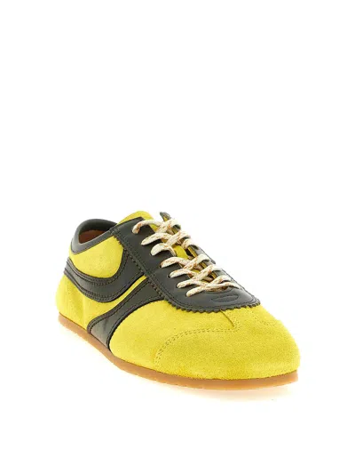 Dries Van Noten Yellow Leather Sneakers