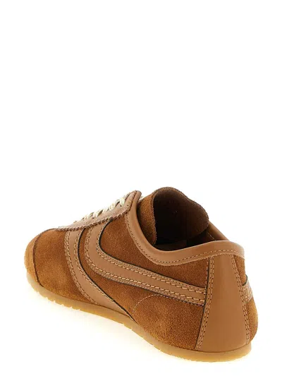 Dries Van Noten Women Brown Low-top Sneakers With Two-tone Lace-up In Suede Woman
