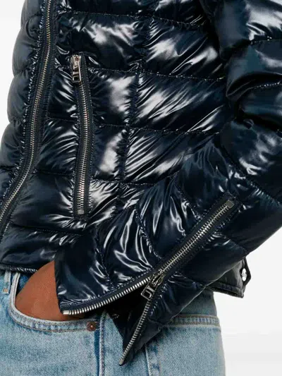 Herno Biker Jacket In Blue