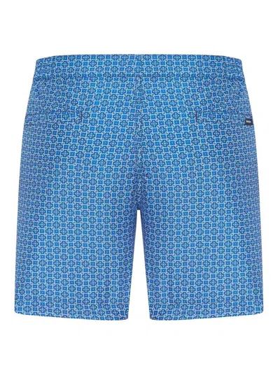 Incotex Patterned Swimsuit In Blue