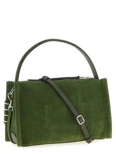 Jw Anderson W Anderson Womens Khaki Loafer Suede Shoulder Bag In Green