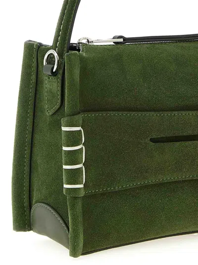 Jw Anderson W Anderson Womens Khaki Loafer Suede Shoulder Bag In Green