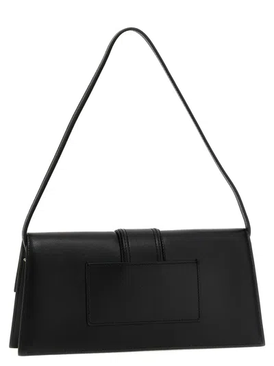 Jacquemus Le Bambino Long Black Shoulder Bag With Removable Shoulder Strap In Leather Woman