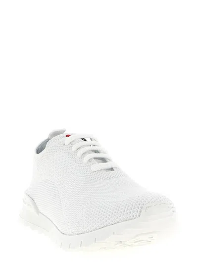 Kiton Fits Mesh Sneakers Rubber Sole Pull Tab In White