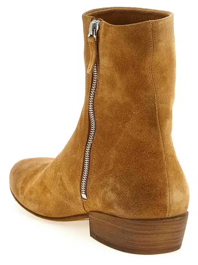 Marsèll Granblocco Suede Ankle Boots Block Heel In Gold