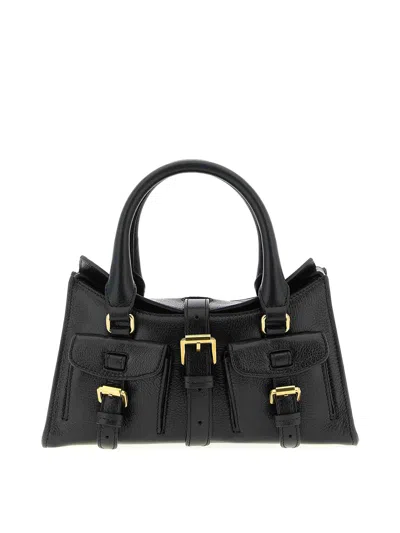 Mulberry Small Roxanne High Shine Leather Crossbody Bag In Black