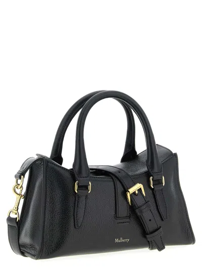 Mulberry Small Roxanne High Shine Leather Crossbody Bag In Black
