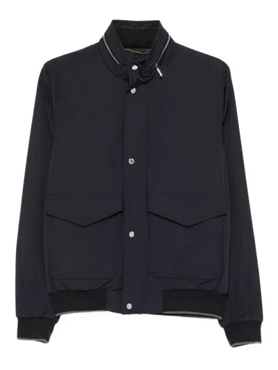 Moorer Flap-pocket Jacket In Blue