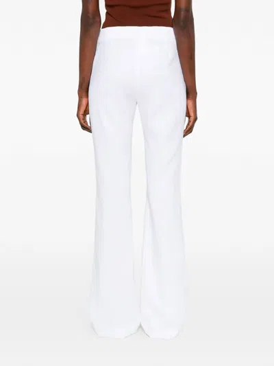 Max Mara Cotton Pants In White