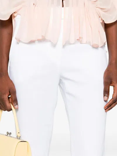 Max Mara Cotton Pants In White