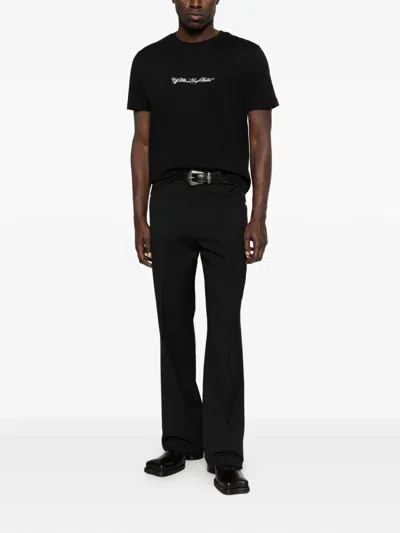 Off-white Arrow Script Short-sleeve T-shirt In Black