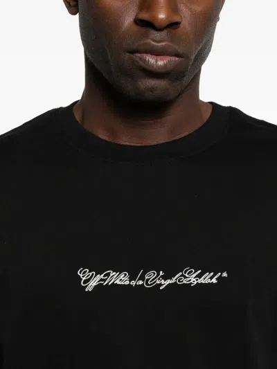 Off-white Arrow Script Short-sleeve T-shirt In Black
