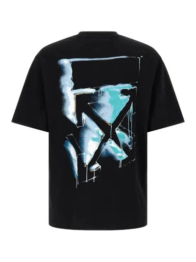 Off-white Men Black 3d Arrow Spray T-shirt, S Luxury T-shirts For Men Darveys