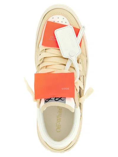 Off-white Perforated Leather Sneaker In Brown