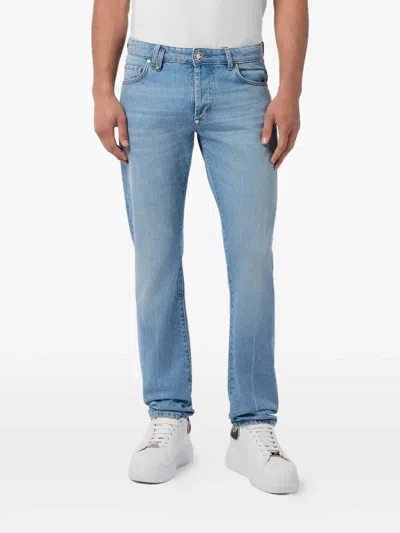 Philipp Plein Basic Straight Cut Jeans In Blue