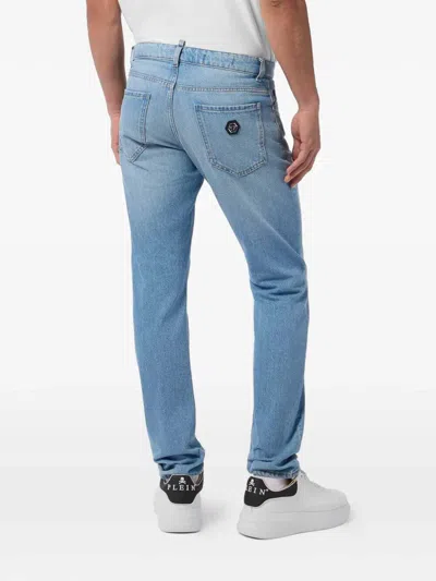 Philipp Plein Basic Straight Cut Jeans In Blue