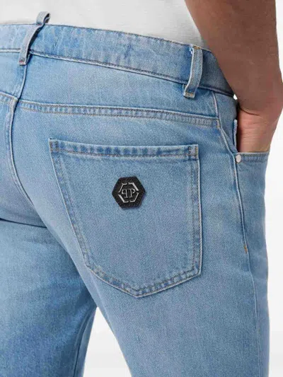 Philipp Plein Basic Straight Cut Jeans In Blue