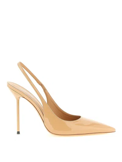 Paris Texas Lidia Slingback Pumps Pointed Toe Stiletto In Brown