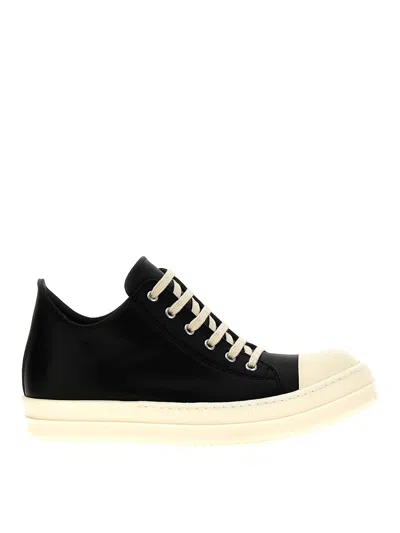 Rick Owens Women Blackwhite Lace Up Sneakers, 3.5 Luxury Sneakers For Women Darveys In Black