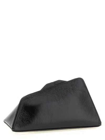 Attico 830 Pm Oversized Rectangular Clutch Bag In Black