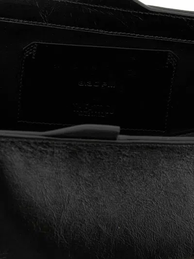 Attico 830 Pm Oversized Rectangular Clutch Bag In Black