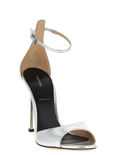 Tom Ford Women Silver Leather Heels, 7.5 Luxury Pumps & Heels For Women Darveys In Silver
