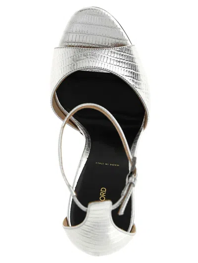 Tom Ford Women Silver Leather Heels, 7.5 Luxury Pumps & Heels For Women Darveys In Silver