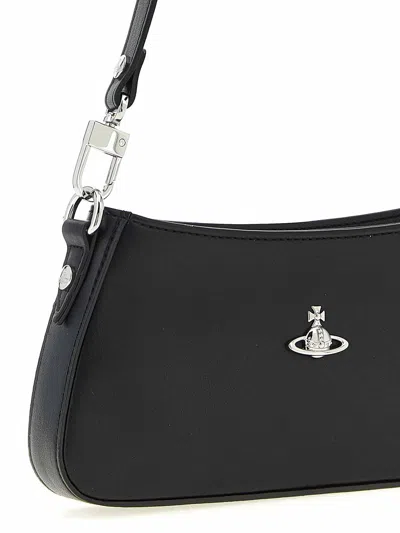 Vivienne Westwood Tasha Shoulder Phone Bag Faux Leather Black-3d-orb