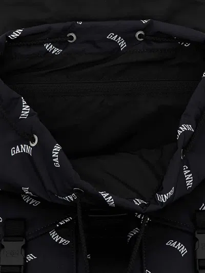 Ganni Re-tech Backpack In Black