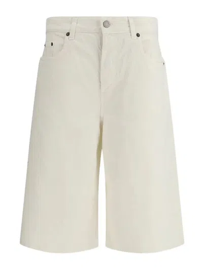 Haikure Becky Cotton And Linen-blend Twill Shorts In White
