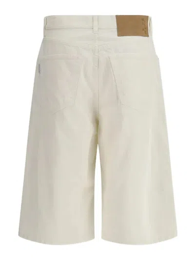 Haikure Becky Cotton And Linen-blend Twill Shorts In White