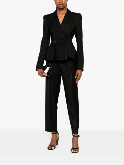 Nissa Topstitching Buttoned Jacket In Multi